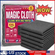 Genie Magic Cleaning Cloth, 6 Pack Microfiber Cleaning Cloths, Streak-Free & Lin