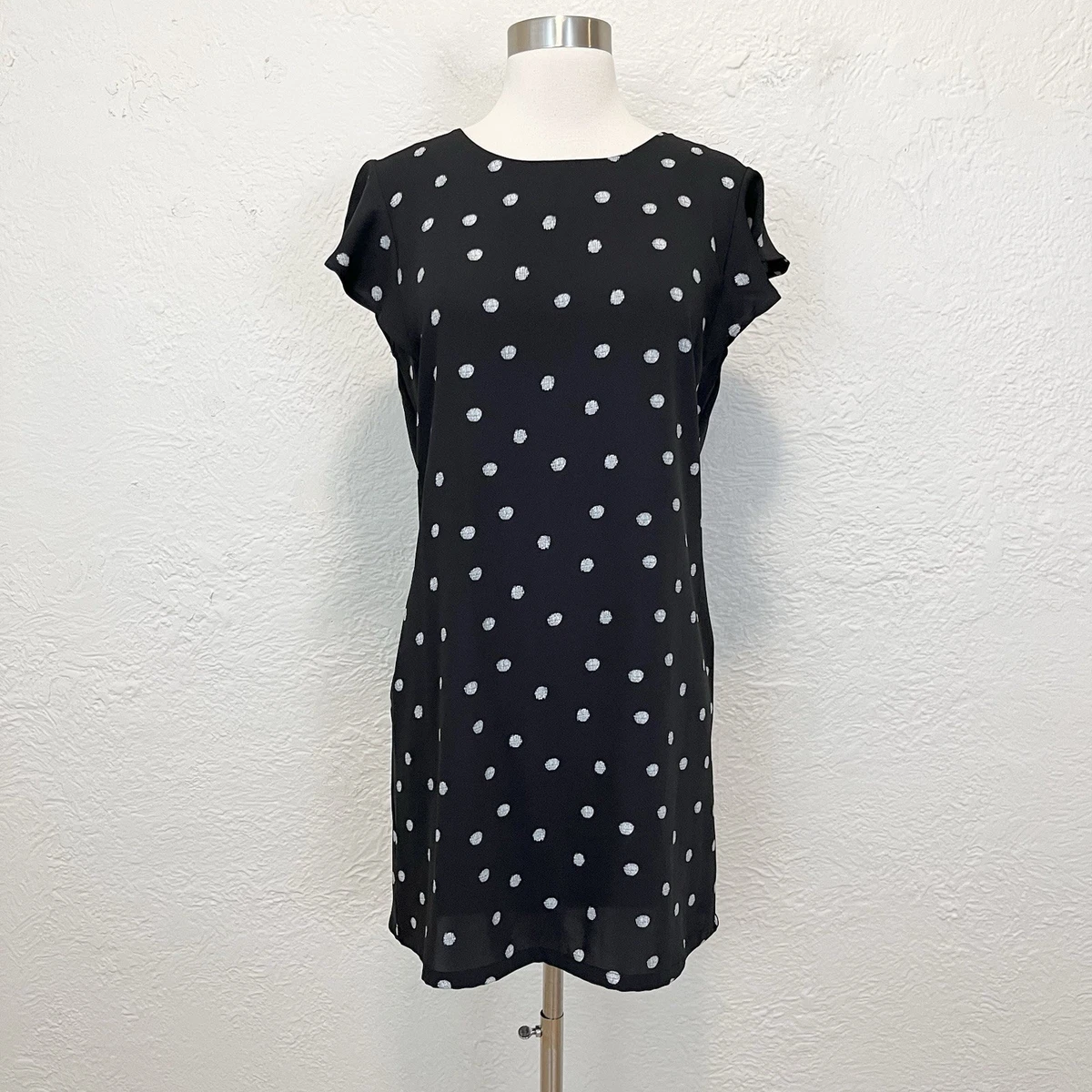 nicole miller polka dot silk dress Nicole Miller Dresses | Nicole Miller Satin Midi Dress | Color: Black/Tan | Size: M