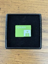 Green & White JOANN Fabrics Store Enamel Pin