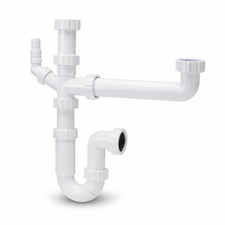 1.5 Bowl Sink Waste Kit 40mm with Spigot | Kitchen Bowl Half Drain Plumbing Set