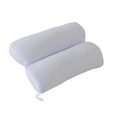 Bath Bliss Ultra Comfort Dual Chamber Bath Pillow - 11"x White 11"x 7.5"x 2.75"