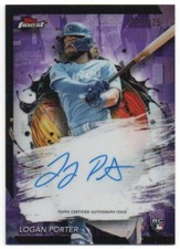 2024 Finest Autographs Purple Refractors #FA-LP Logan Porter RC Auto 067/125