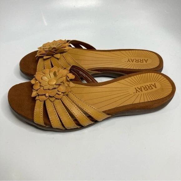 Yellow wide deals width sandals