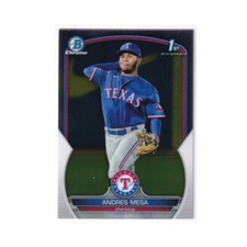 Andres Mesa 2023 Bowman Chrome Prospects BCP44 1st Bowman Texas Rangers
