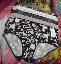 5 NEW ADRIENNE VITTADINI AV9271 5PKRS PLUS SIZE MICROFIBER BRIEF PANTIES 1X