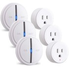 Wireless Plug Outlet Remote Control 10A/1200W On Off Power Switch for Lights 3Pk