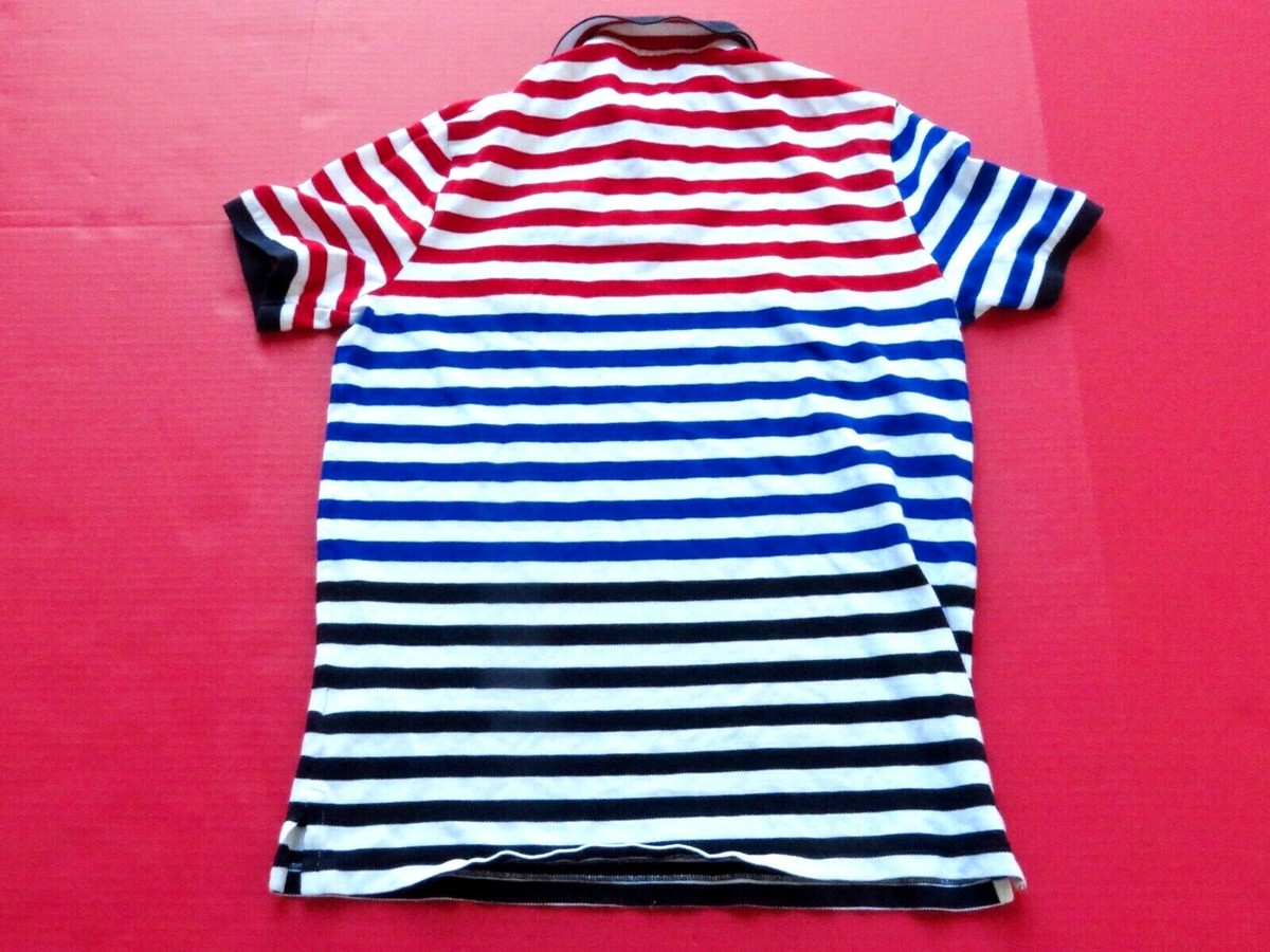 Men's Polo Ralph Lauren Big Pony USA Flag Striped Polo Shirt sz S