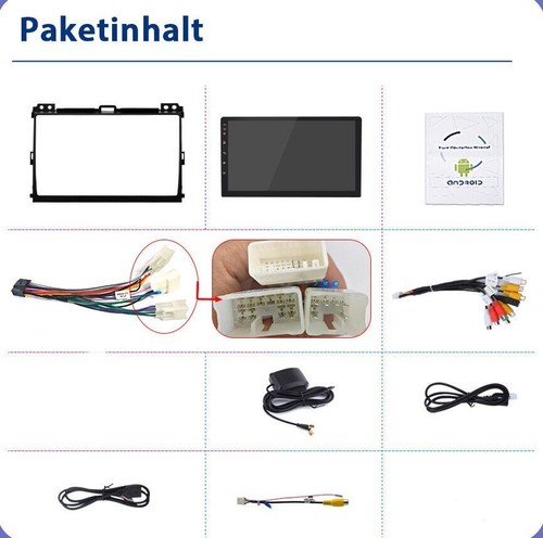 9 Zoll Android 11 Autoradio GPS Navi für Lexus GX470, Toyota Prado BT - Bild 8 von 8