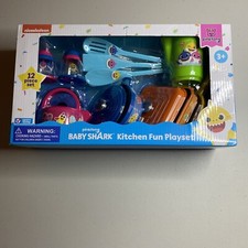 Baby Shark Kitchen Fun Playset 12 Piece Set- NEW  Baby Shark Toy Kitchen Toy