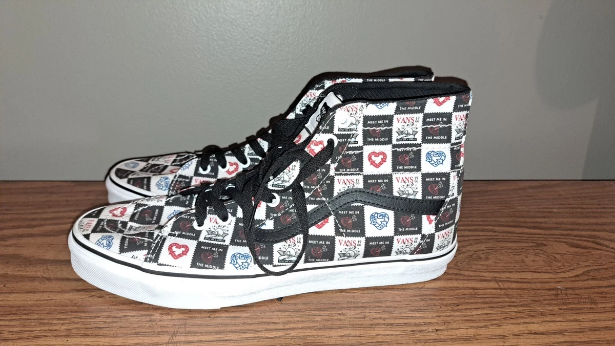 White vans with black clearance letters