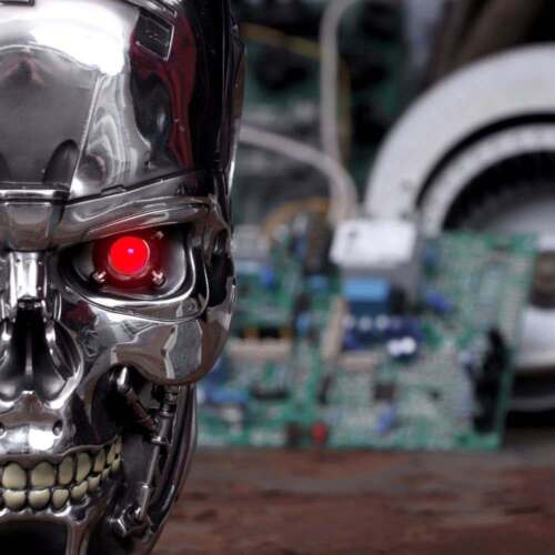 Terminator 2 Head Wall Mounted Plaque - Foto 1 di 1
