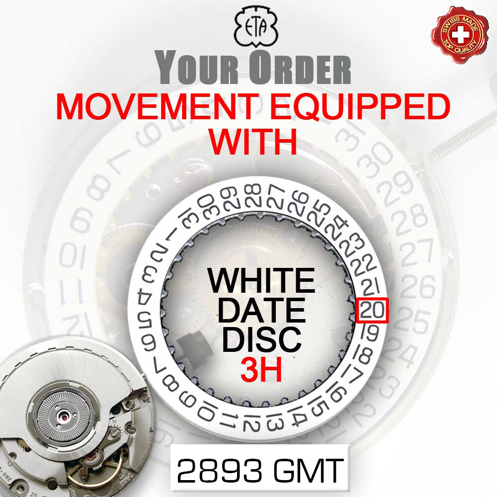 MOVEMENT AUTOMATIC ETA 2893-2 GMT, ELABORE, NICKEL