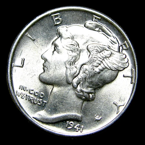 1941 Mercury Dime Silver ---- Gem BU FB Condition Stunning Coin ---- #627Z