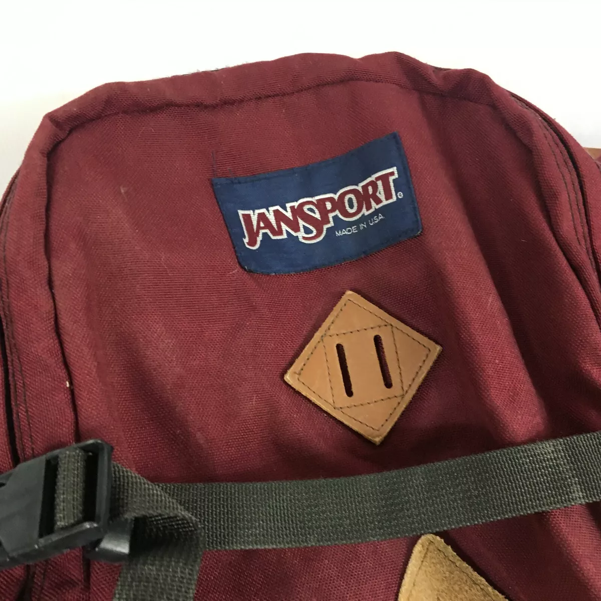 Vintage Jansport 80s 90s Leather Bottom Backpack Jan Sport Surf Skate Grunge