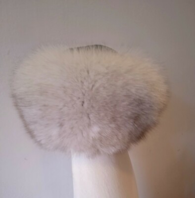 Vintage ABC Furs White Leather Fox Fur Hat VINTAGE Beautiful genuine ABC FUR Polar fox leather hat  main image 3