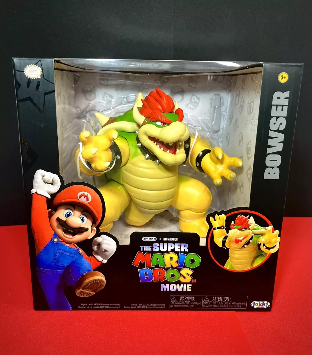 2023 JAKKS The Super Mario Bros. Movie - Figurine BOWSER avec effets de  respirat