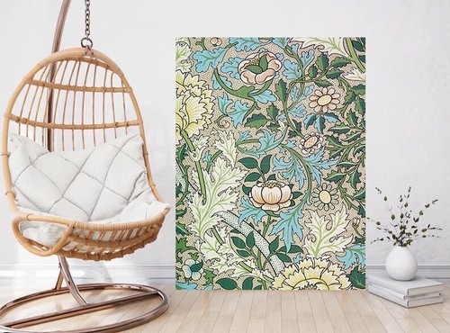 Art Nouveau Floral Azulejos Mural/Mosaico - Flor Art Nouveau - Mural Floral - Imagen 2 de 4