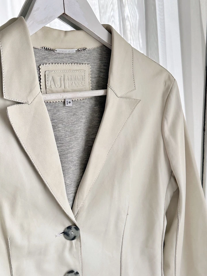 armani jeans chaqueta de cuero mujer S/42/6 Foto 4 de 4