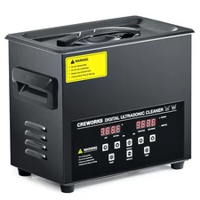 CREWORKS 3L Ultrasonic Cleaner Titanium Steel 300W Heater w/ Degas & Gentle Mode