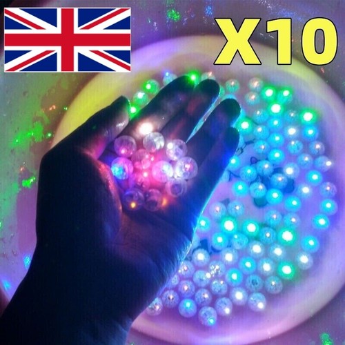 10*Battery Powered Mini LED Light Small Ball Glowing Lights Party Bag Filler Toy - Picture 2 of 18