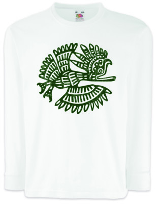 AZTEC BIRD I Kinder Langarm T-Shirt Indians Civilization Mayans Religion Azteken