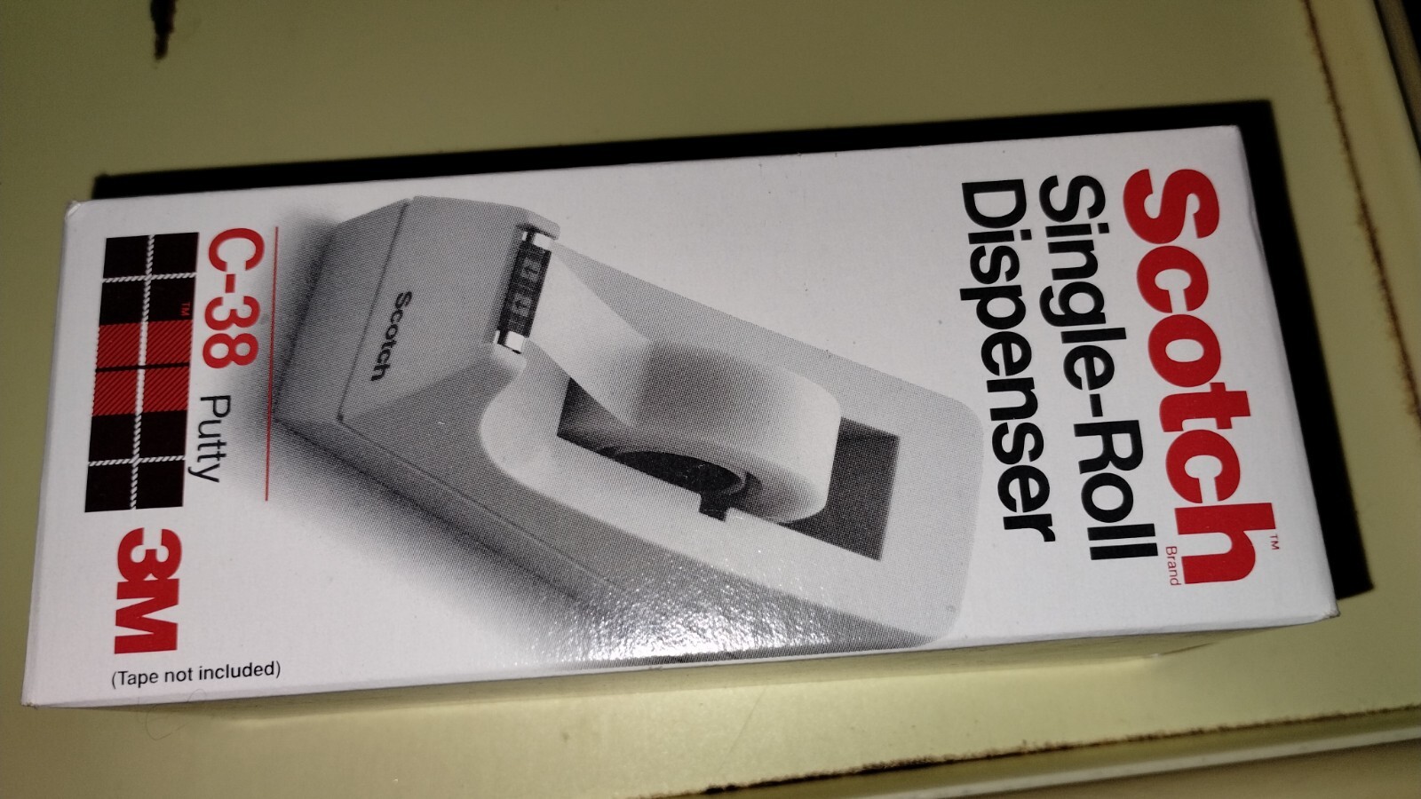 Scotch Tape Dispenser C-38 RARE Putty Color Brand New USA Made VTG-image