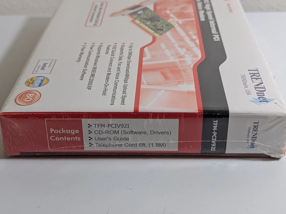 NEW TrendNet 56K High Speed Internal PCI Data/Fax/Voice Modem Model TFM-PCIV92I - Image 3 of 4