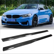 Carbon Fiber Side Skirt Extension Lip For 2014+ BMW F82 F83 M4 PSM Style Coupe 