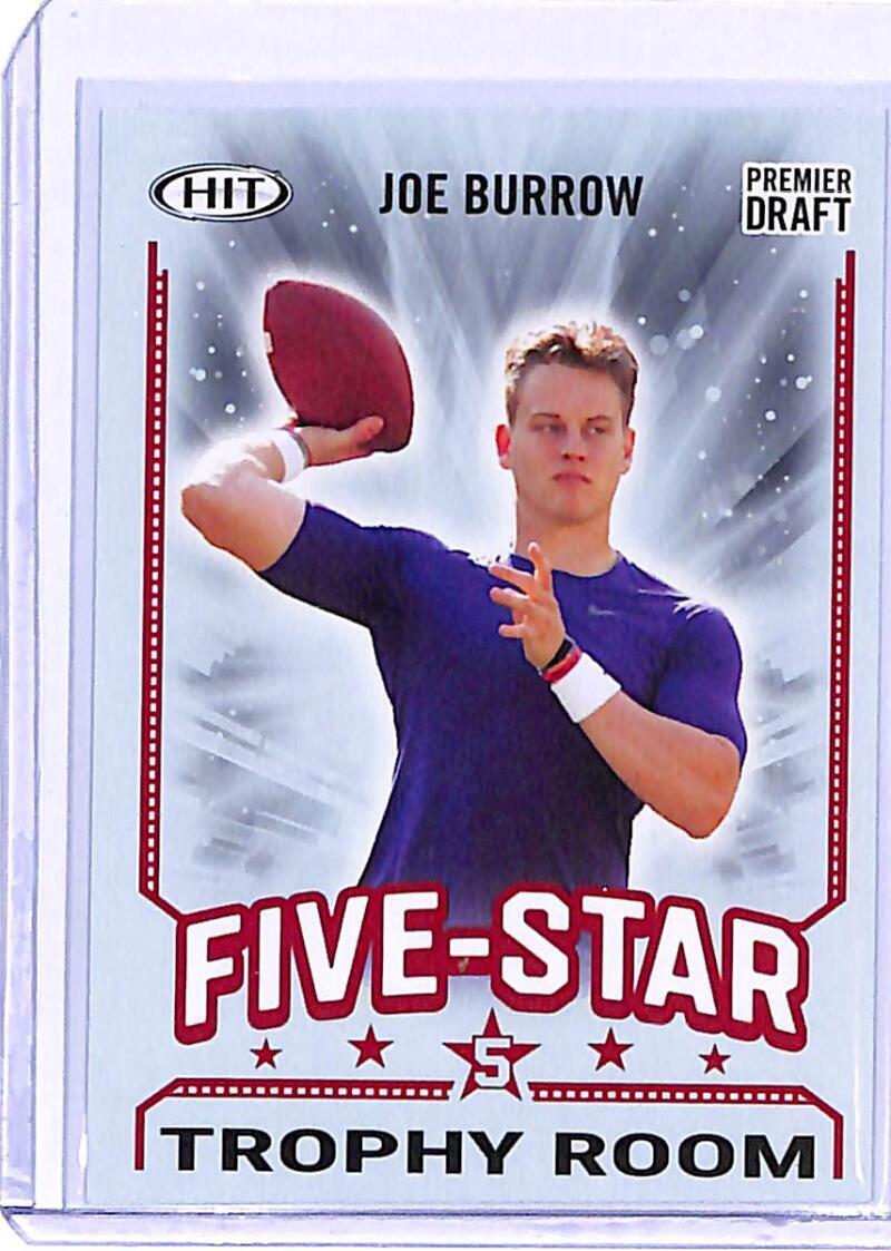2020 SAGE HIT Premier Draft Red #93 Joe Burrow Five Star Football Card  ID:33755