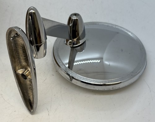 1950-1960 Tri-Star Left Or Right Outside Sport Car Style Mirror Chrome No-44 NOS - Picture 5 of 7