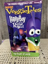 Veggie Tales Larry Boy & Rumor Weed Power of Words VHS Tape Vintage Big Idea