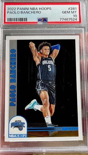 2022 PANINI NBA Hoops PAOLO BANCHERO Rookie Gem Mint 10 PSA Tribute Magic #281 B