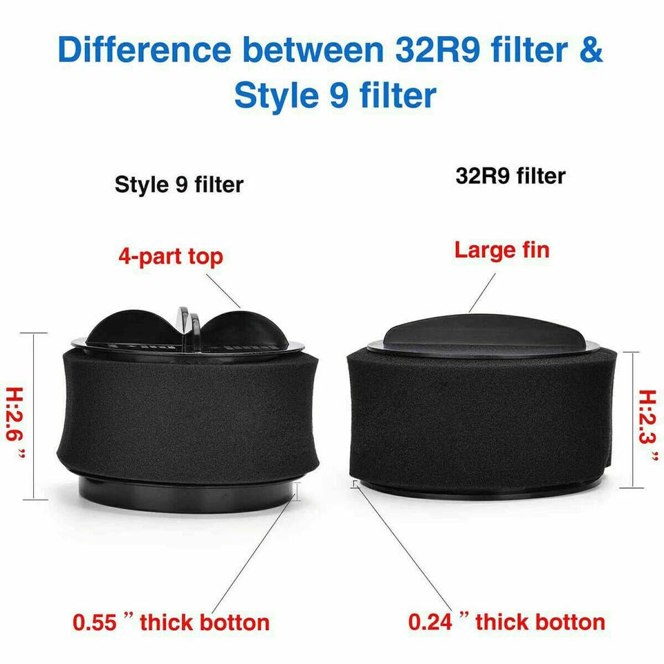 2 Pack Washable Filter & Foam for Bissell PowerForce Bagless Vacuum 6582 6579 - Image 4 of 4