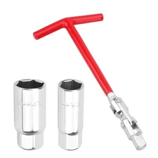 Spark Plug Swivel Removal Tool T-Handle Socket Wrench for Car Repair 5/8" 13/16"