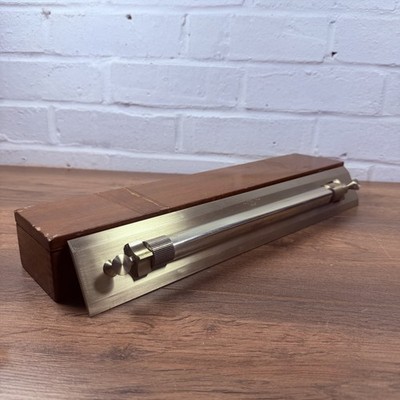 Vintage Stanley London rollender paralleler Lineal Zeichner Vermessungswerkzeug in Schachtel