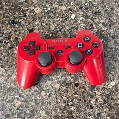 Sony PlayStation 3 PS3 DualShock 3 Wireless Controller Red OEM Great Condition 