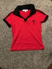 clothes for kids chrome hearts black and red shirt with collar