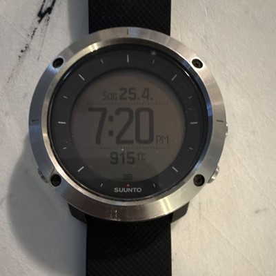 Suunto Traverse GPS Bluetooth Running Watch Black Silver with Charging Cable