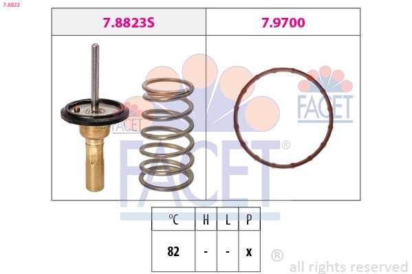 Facet Thermostat KüHlmittel 82°C FüR Subaru Trezia Toyota Yaris Auris-image