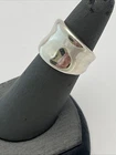 VINTAGE ATI STERLING SILVER 925 WIDE CONCAVE BAND RING - 6