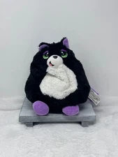 MISFITTENS Black & White Cat 9” Plush Stuffed Animal Toy by Basic Fun