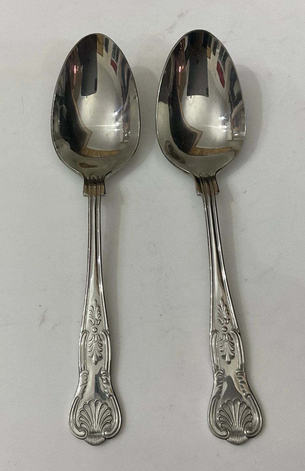 Vintage 2 Viners Stainless Steel 18cm Table Serving Spoons Kings Royale Cutlery