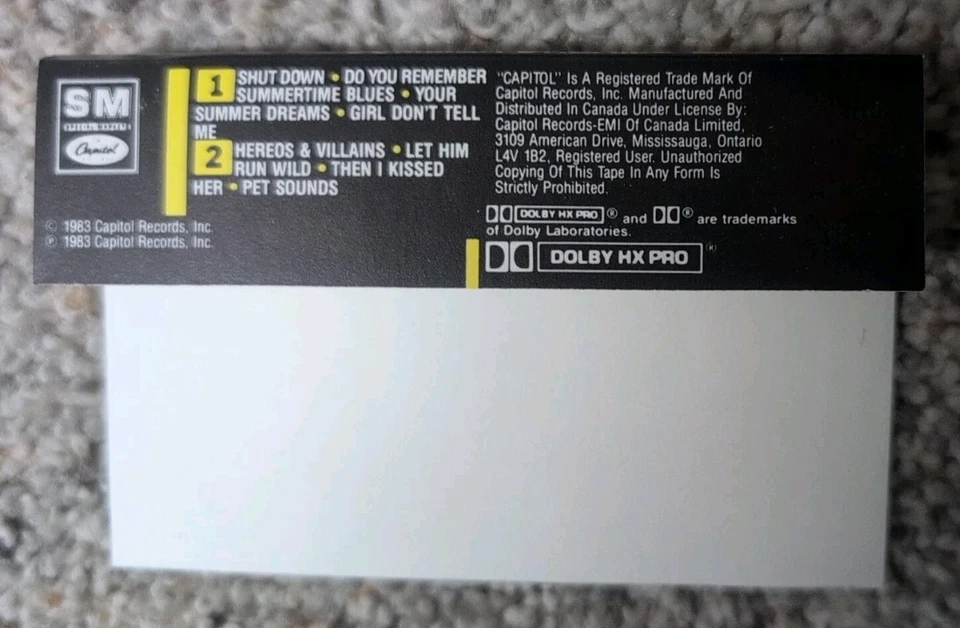 The Beach Boys ~ Summer Dreams~1983~ Cassette Capitol Records Canada 4XL-8351 Ex - Image 4 of 4