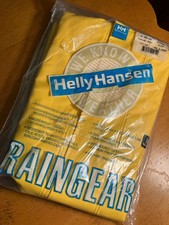 VINTAGE RARE Rain Gear Weather Helly Hansen High liner Jacket W Hood XL Yellow.