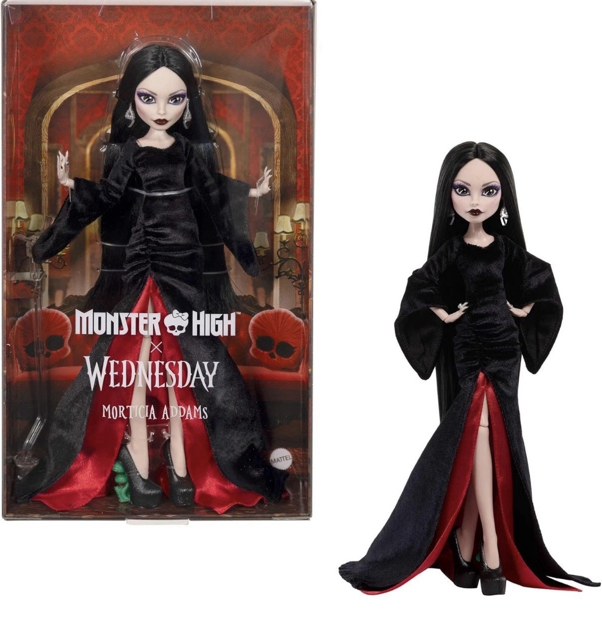 Monster High x Wednesday - Morticia Addams Mattel Skullector Doll JLK99-9564