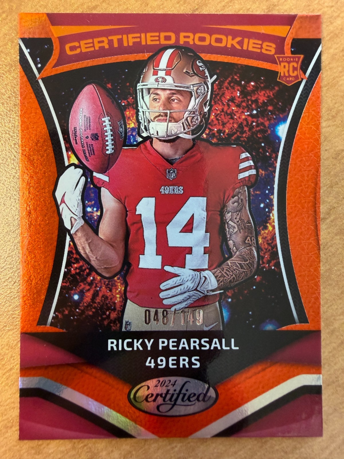 Ricky Pearsall Panini Certified Certified Rookies #15 Mirror Orange