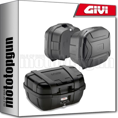 TOPCASE + SEITENKOFFER LITE SCHWARZ 122 LT GIVI TRIUMPH BONNEVILLE T100 2018 18
