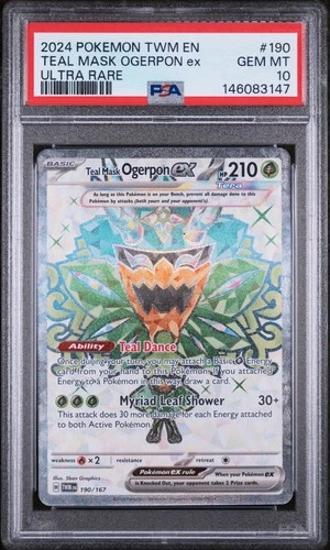 2024 Pokemon SV Twilight Masquerade Teal Mask Ogerpon EX #190/167 PSA 10
