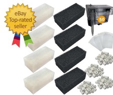 Complete 4-Stage Aquarium Filter Media for AquaClear 50-Gallon Filters