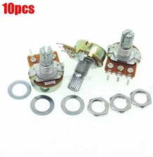 10Pcs Linear Taper Panel Pot B500K 15Mm 500K Ohm Rotary Potentiometer New Ic eb